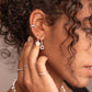 Towel Twist Ear Cuff Silber