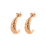 Towel Twist Hoops Roségold