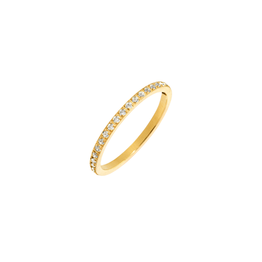 White Sparkle Ring Gold