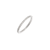 White Sparkle Ring Silber