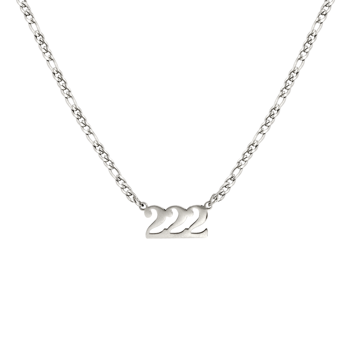 Angel Number 222 Necklace Silber