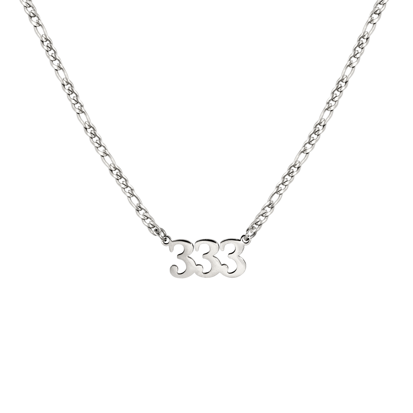 Angel Number 333 Necklace Silber