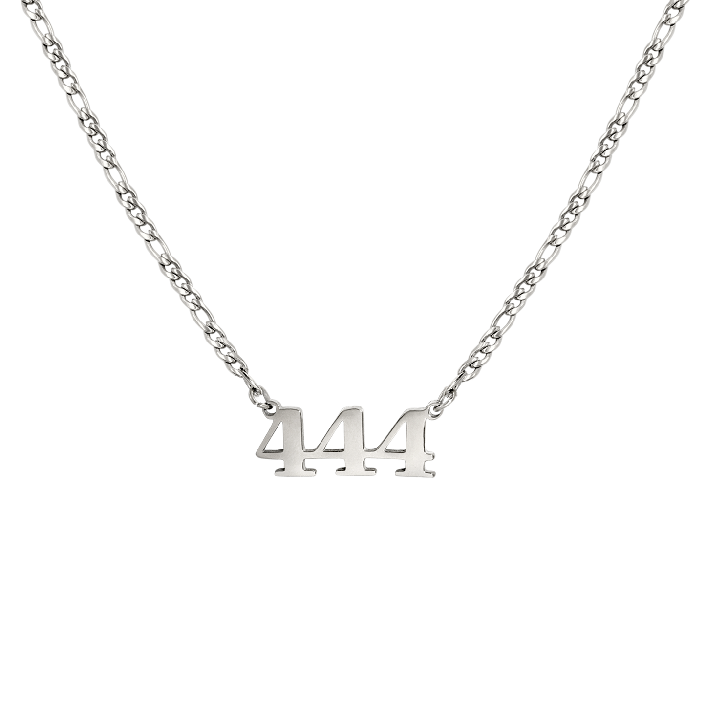 Angel Number 444 Necklace Silber