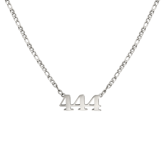 Angel Number 444 Necklace Silber