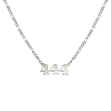 Angel Number 444 Necklace Silber