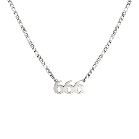 Angel Number 666 Necklace Silber