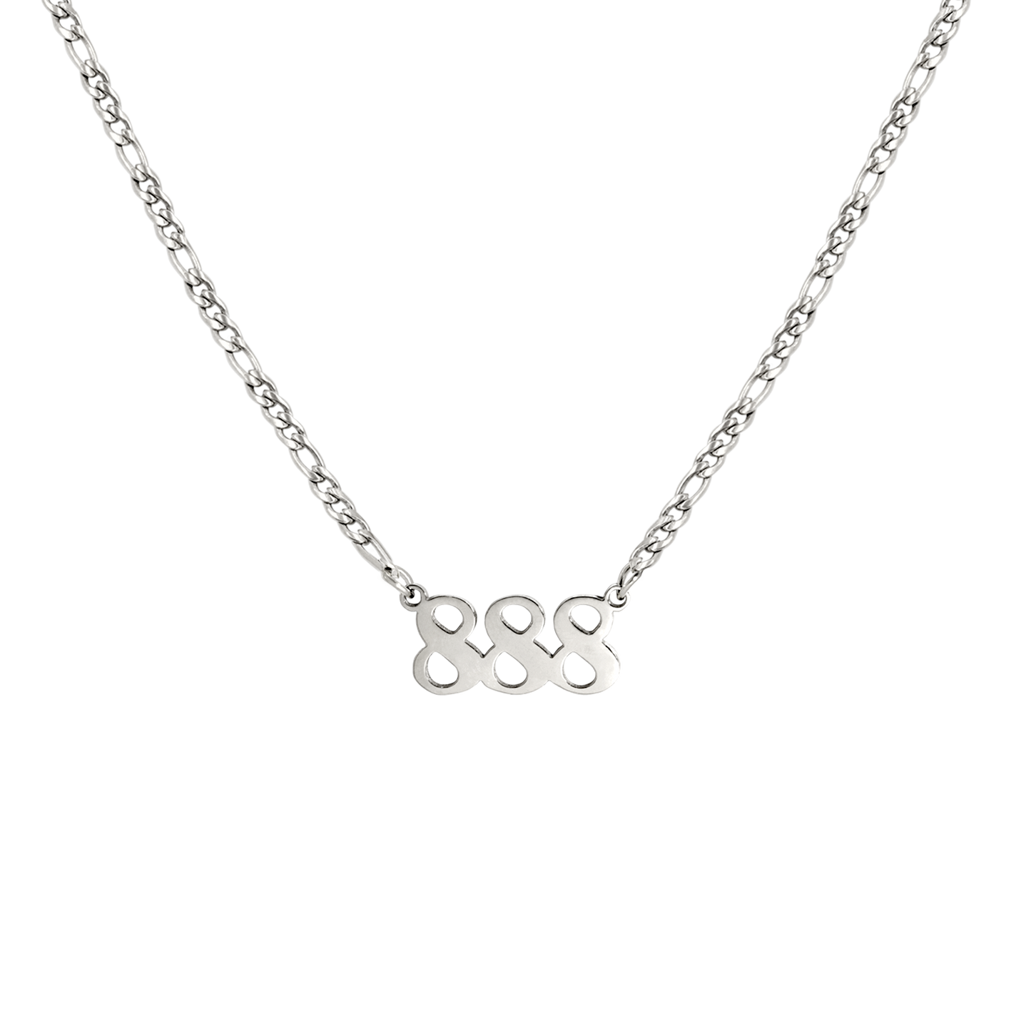 Angel Number 888 Necklace Silber