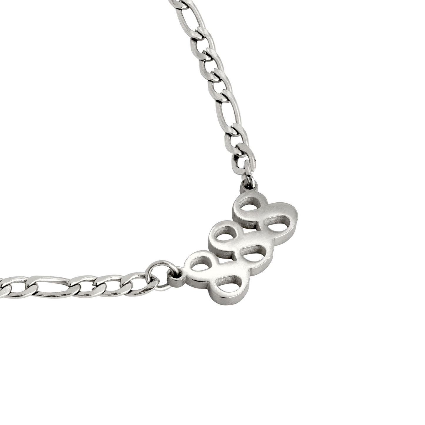 Angel Number 888 Necklace Silber