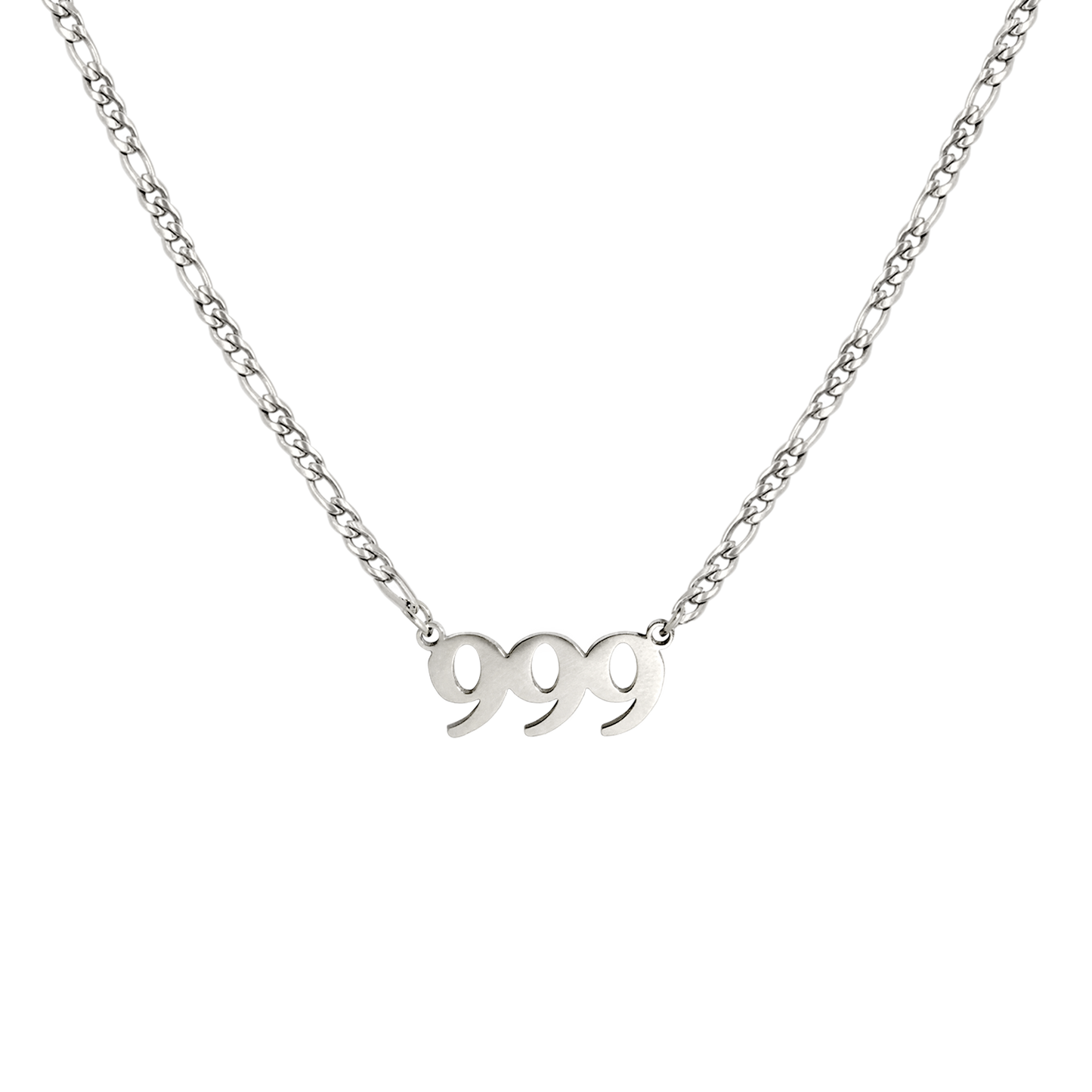 Angel Number 999 Necklace Silber