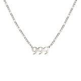 Angel Number 999 Necklace Silber