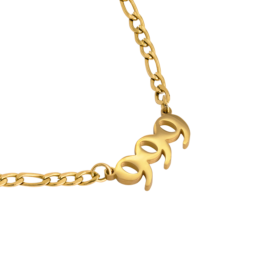 Angel Number 999 Necklace Gold