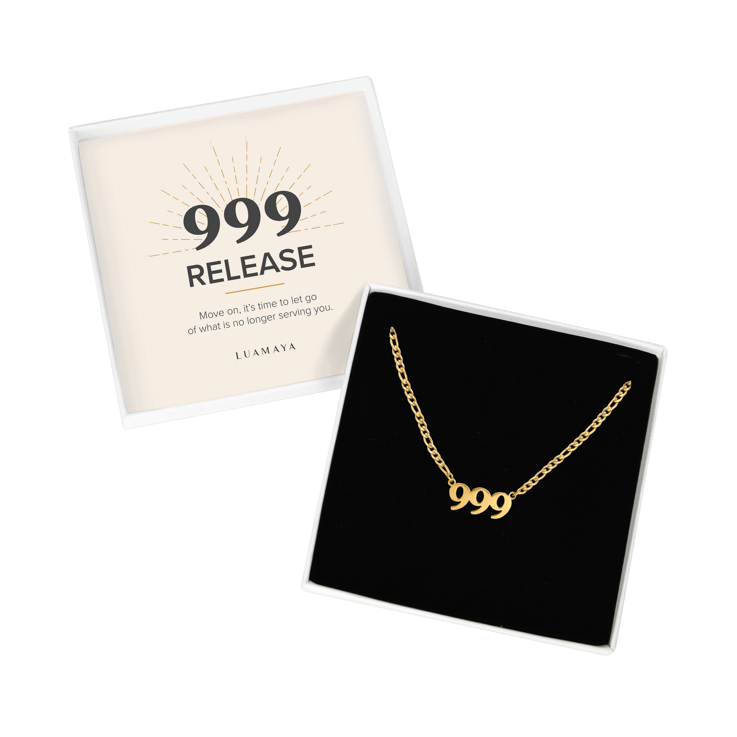 Angel Number 999 Necklace Gold