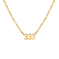 Angel Number 333 Necklace Gold