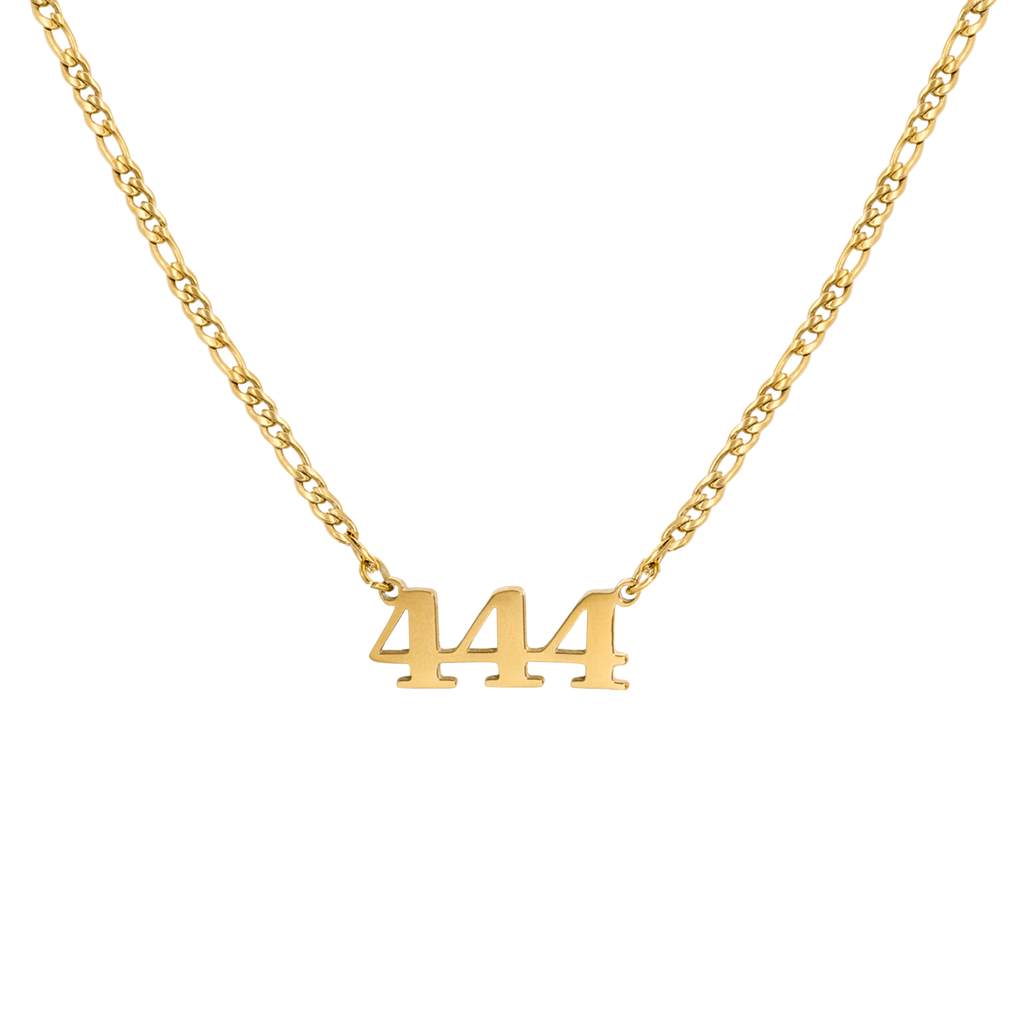 Angel Number 444 Necklace Gold