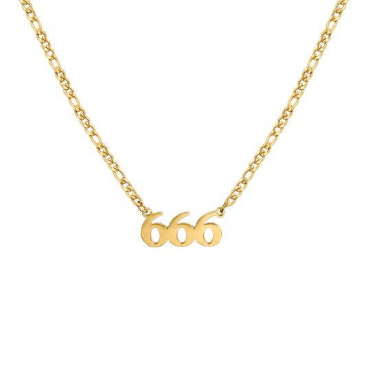 Angel Number 666 Necklace Gold