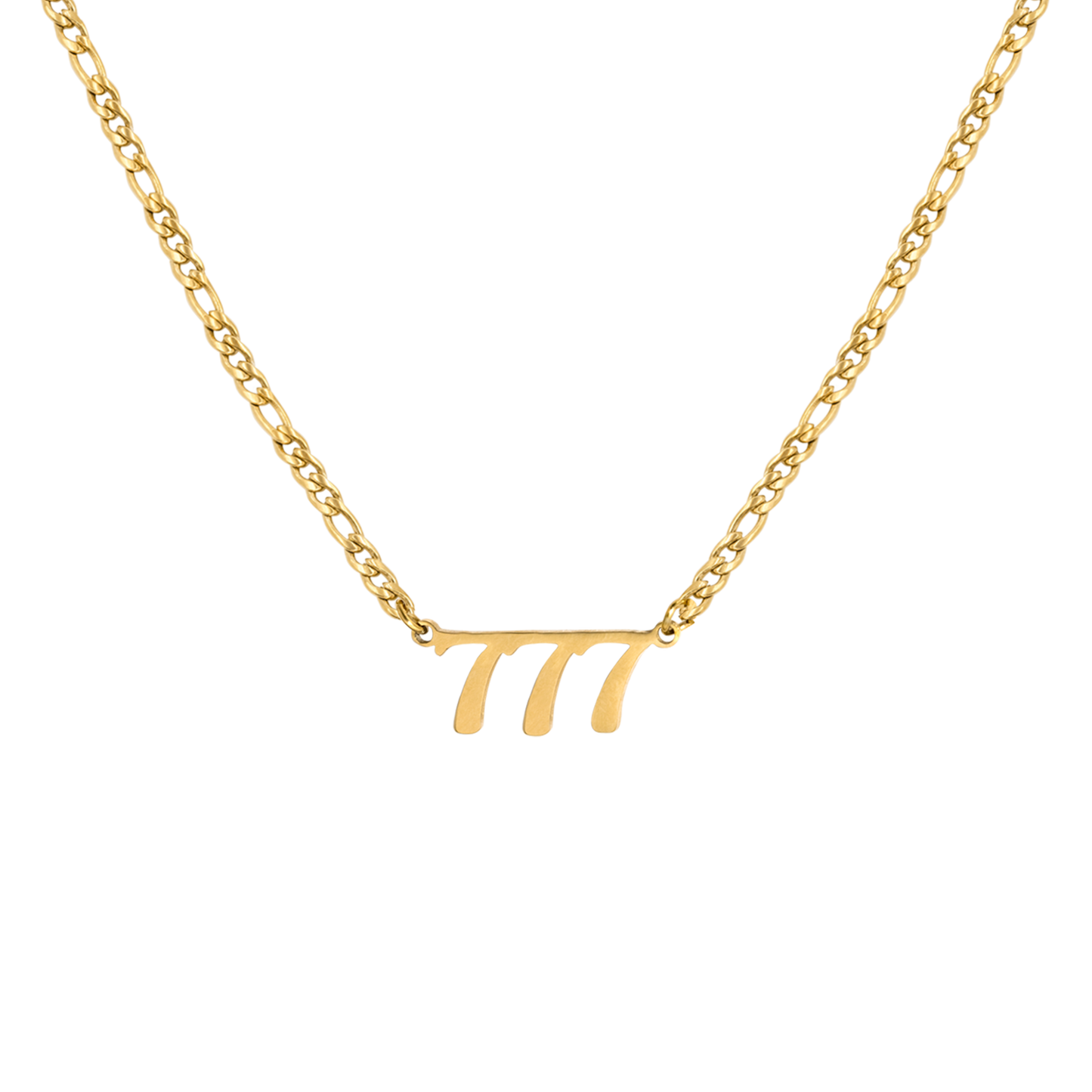 Angel Number 777 Necklace Gold