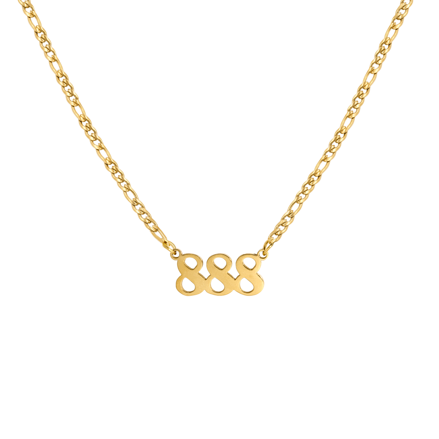 Angel Number 888 Necklace Gold