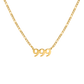 Angel Number 999 Necklace Gold