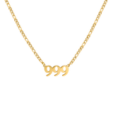 Angel Number 999 Necklace Gold