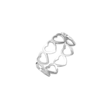 Heart in Heart Ring Silber