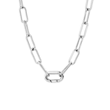 Long Link Necklace Silber