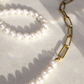 Chain & Pearl Necklace Silber