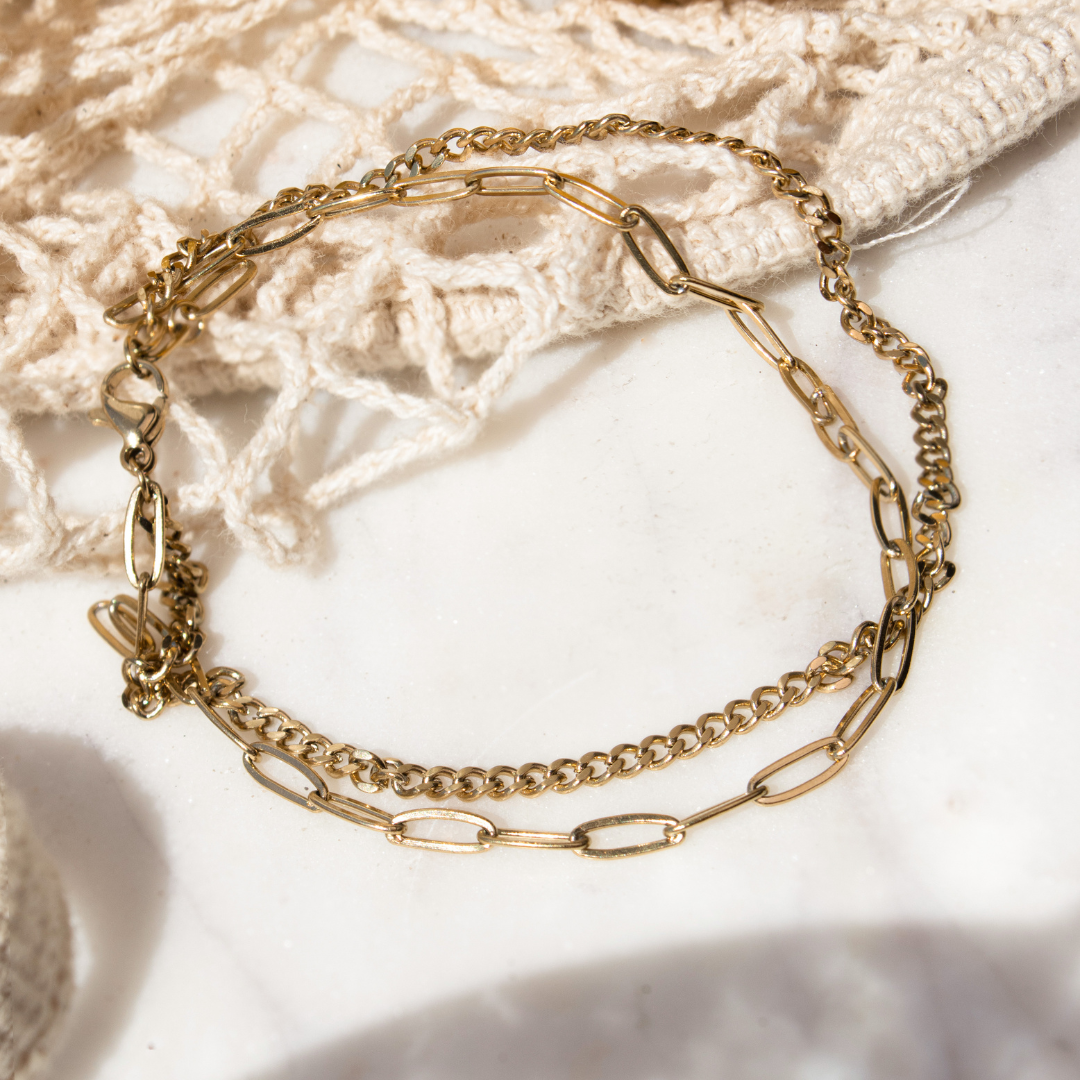 Duo Anklet Roségold