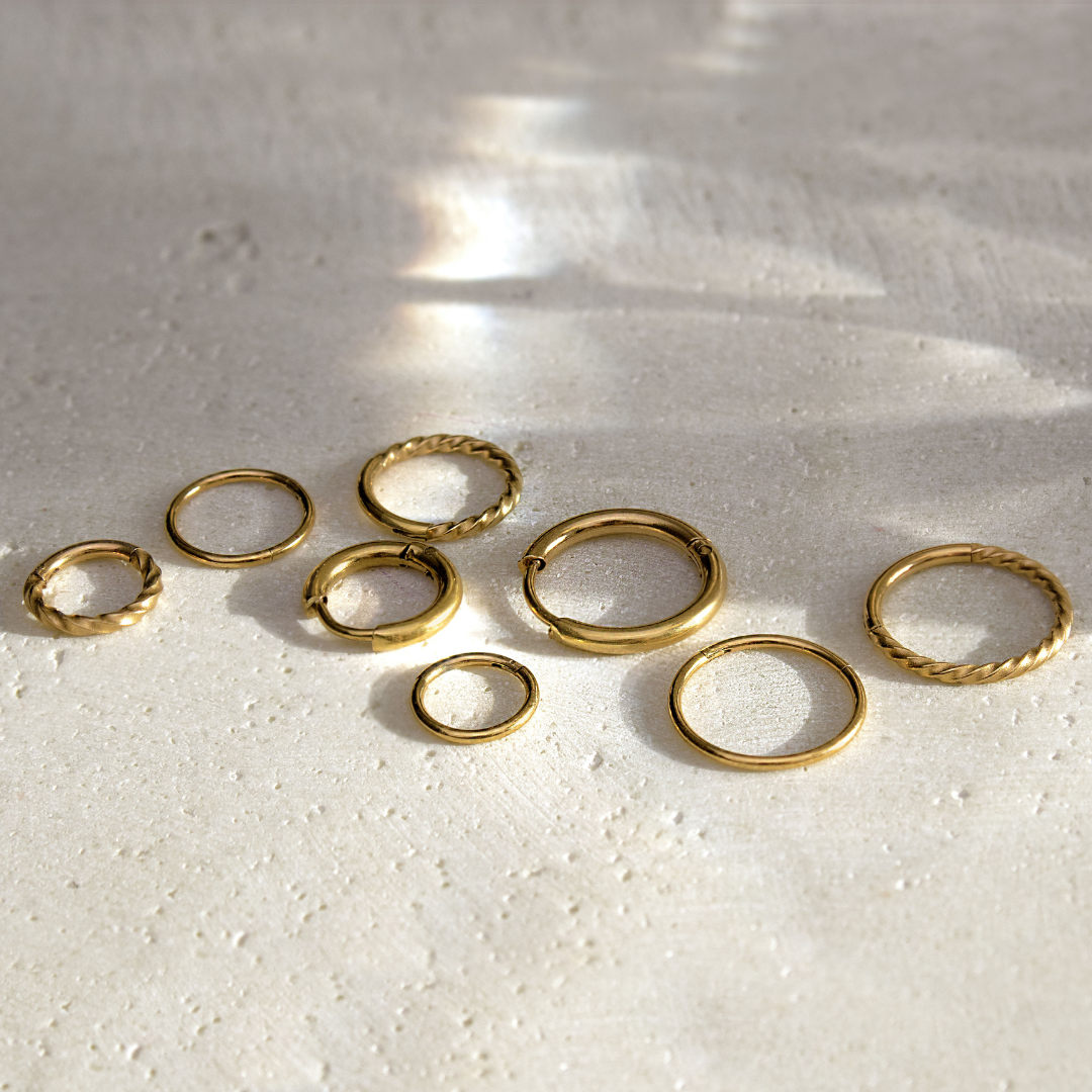 Slim Hoops Small Gold