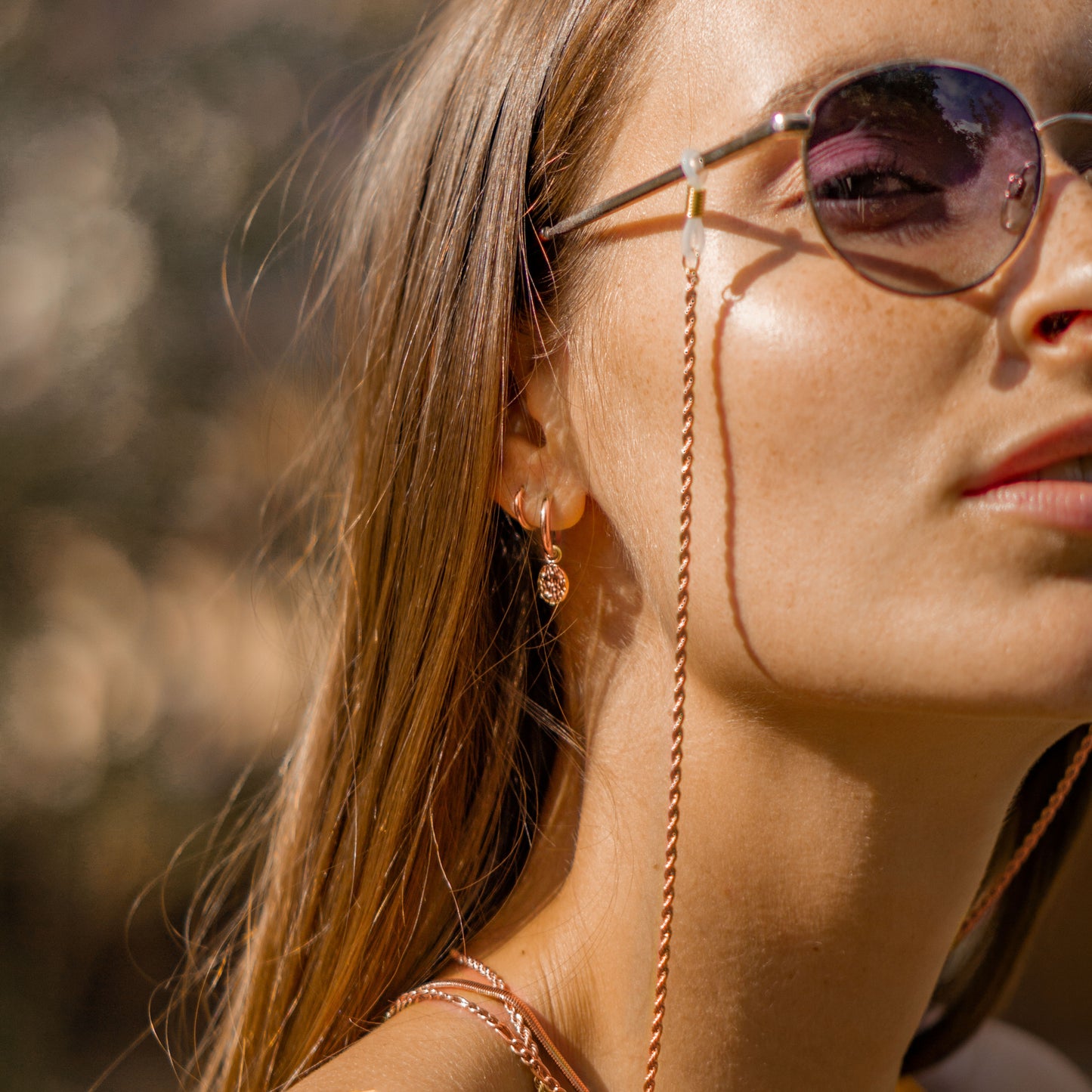 Olas Sunglasses Chain Roségold