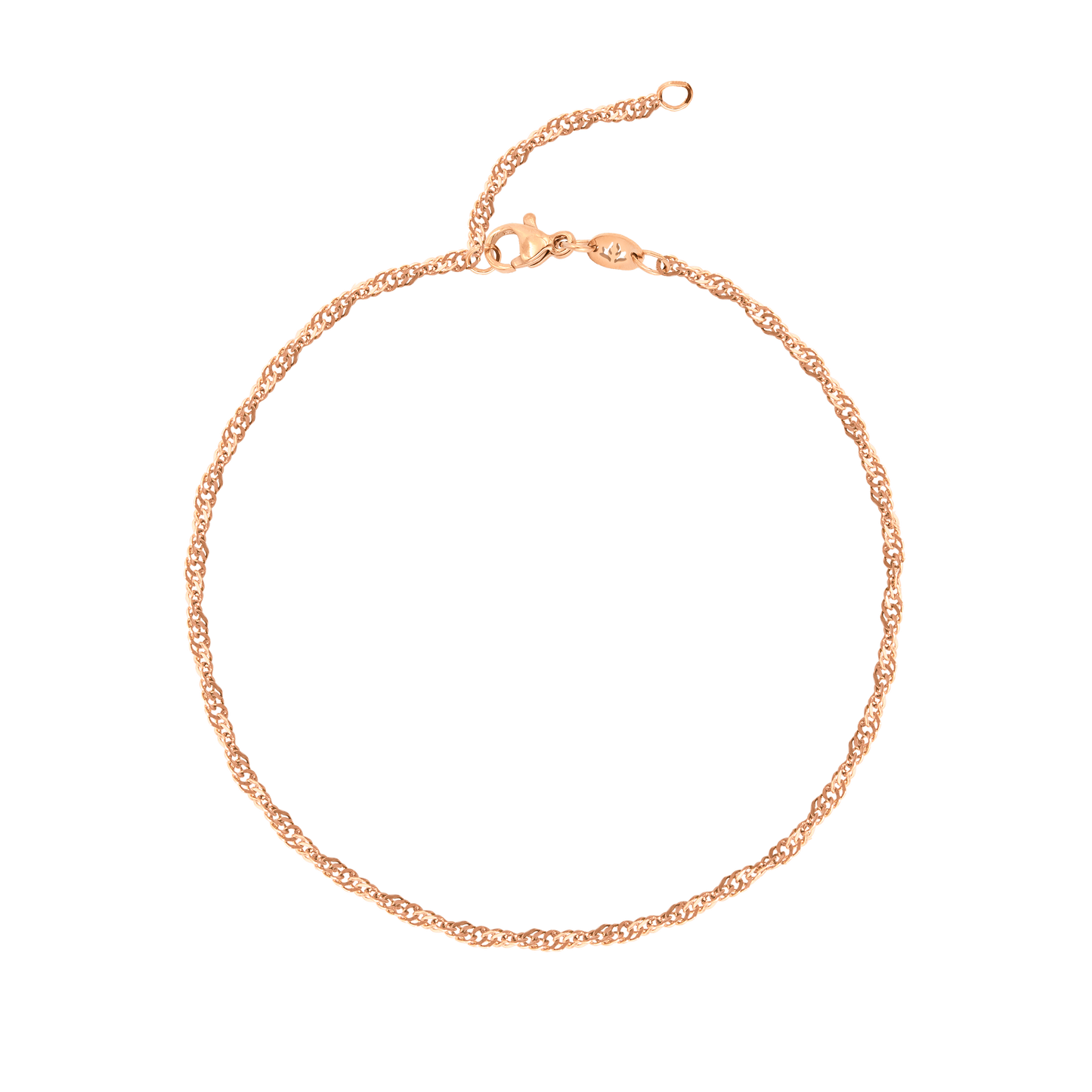 Slim Singapore Anklet Roségold